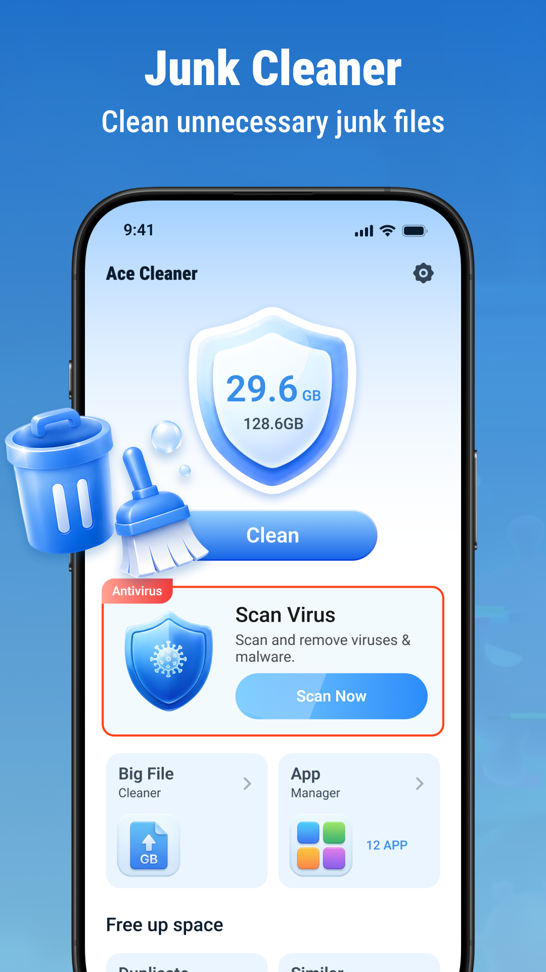 Ace Cleaner Main Interface